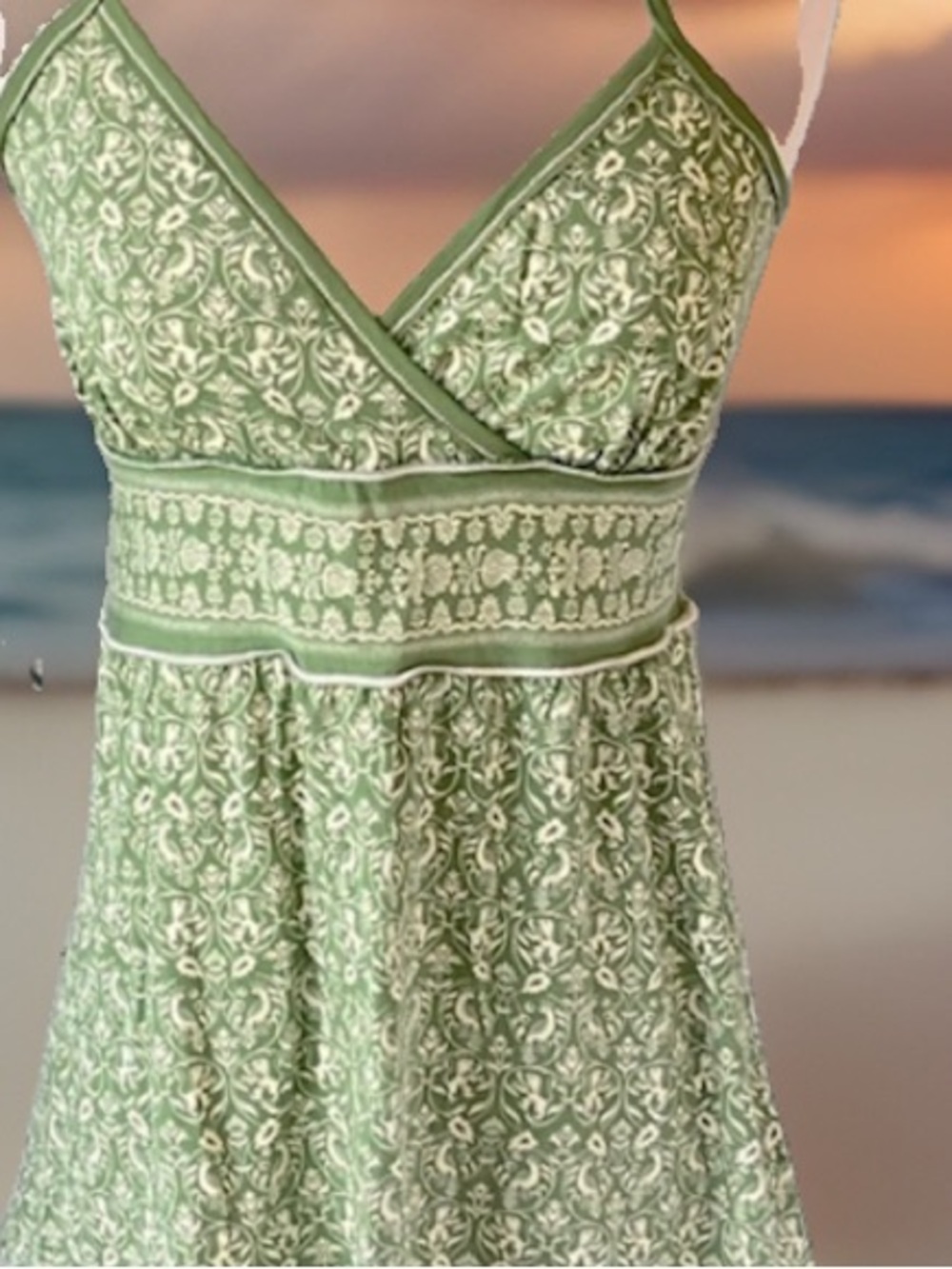 Babydoll MSSP Max Studio Specialty Products Green Peacock Print Tank